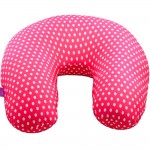 VIAGGI Microbead U Shape Travel Neck Pillow - Minidot Pink